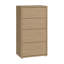 Modern minimalistic chest of drawers with 4 drawers, engineered wood, decor-124889453-124889452
