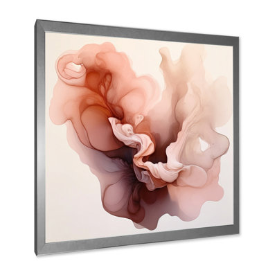 Distant Clouds Cinnamon Infusion Watercolor I On Canvas Print