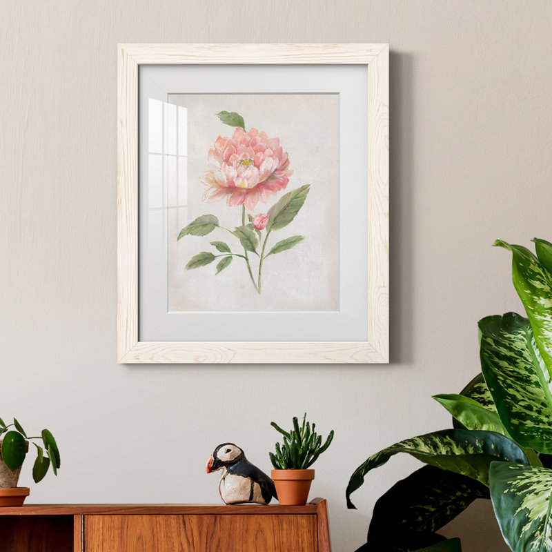 Grandiflora III - Peinture encadrée, H 24 po x l 18 po x P 1,5 po, Cadre blanc