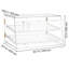 Vitrine de boulangerie, vitrine à pâtisserie commerciale à 2 niveaux, boîte à pain en acrylique transparent pour la cuisine, armoire à gâteaux avec porte arrière magnétique pour beignet à dessert, 20,7 po x 15,7 po x 12 po