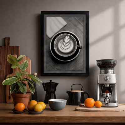 Latte Art Study Modern - Framed Print