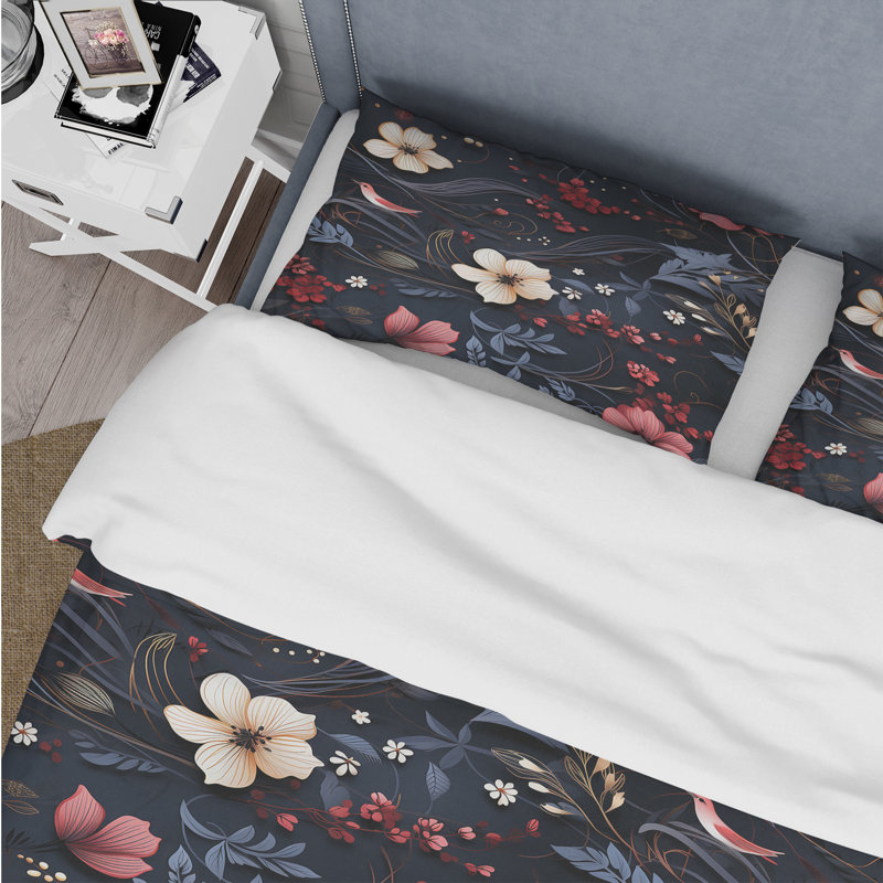 Ensemble de housse de couette Darkody Melody Moody, Housse de couette simple + 1 taie décorative stan