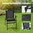  3-piece Folding Bistro Set – Outdoor Patio Furniture Set With 2 Mesh Chairs & Round Table