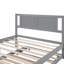 Lit plateforme gris avec lit gigogne réglable