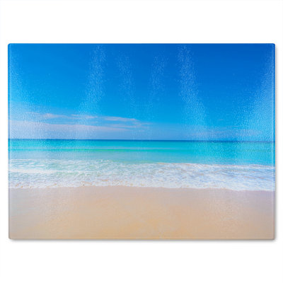 Nature landscape sea in sunny day Designer Glass Chopping Board