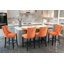 Ensemble de 2 tabourets de bar contemporains rembourrés en velours-933236771