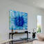« electric blue fleuri » par parvez taj,, impression sur toile tendue-18981353