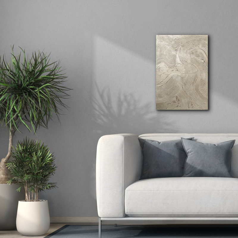  «Metallic - Silver» par Design Fabrikken, art mural sur toile, H 26 po x l 18 po