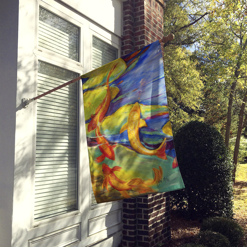 Drapeau de maison en polyester à 2 côtés Thibaud Koi 40 x 28 po