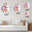 Bouquet de fleurs roses et mauves III - Horloge murale de ferme-60328577