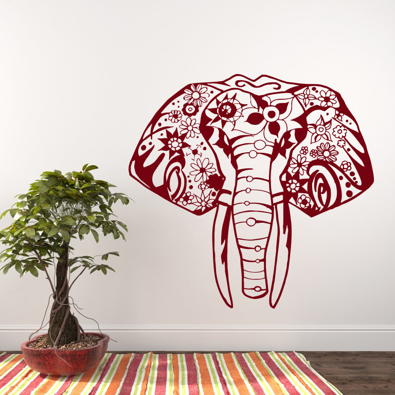 Décalcomanie murale éléphant yoga Litton, Bourgogne