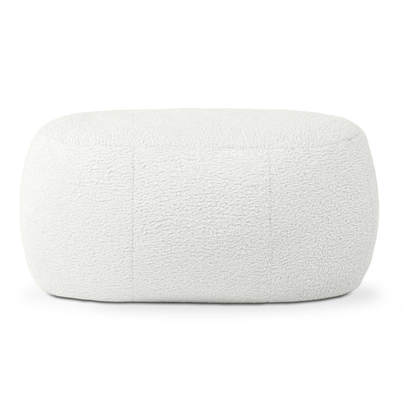 Repose-pieds Ellis, Nuage Sherpa, Ovale - P 32 po x l 24 po x H 15 po