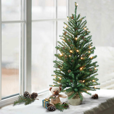 Lighted Fir Christmas Tree
