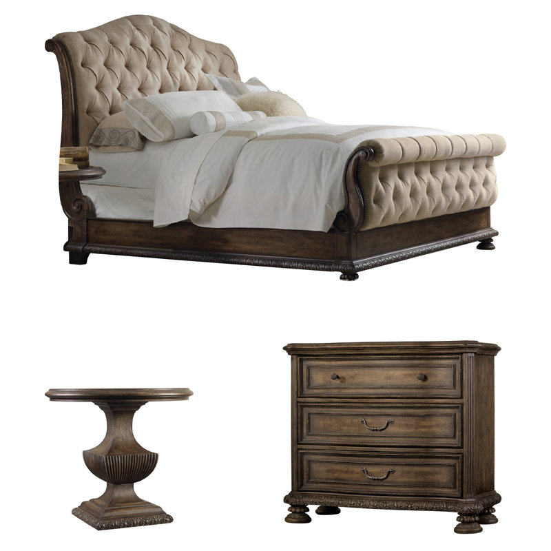 Rhapsody Upholstered Sleigh Configurable Bedroom Set