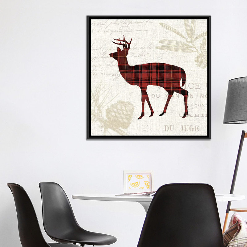 « écossais introduction ii », reproduction d’impression sur toile, H 18 po x l 18 po x P 1,5 po, Toile avec cadre noir