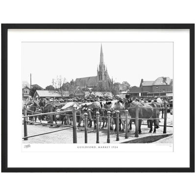 Guildford, Market 1924 by Francis Frith - Single Picture Frame Print