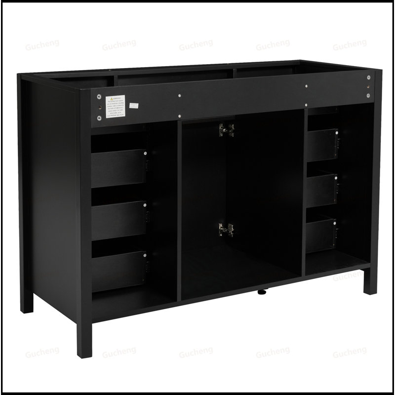 47" Bathroom Vanity,Cabinet Only, Black