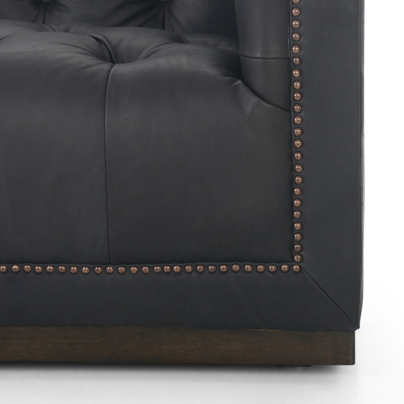 Maxx Sofa, Heirloom Black Genuine Leather