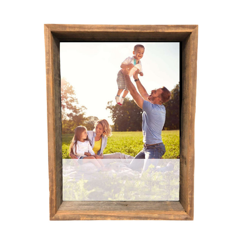 Cadre photo simple en bois Ash mun, Gris patiné, 24 po x 36 po