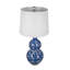 D13x25,7 "Vase rond en céramique à deux niveaux bleu et blanc