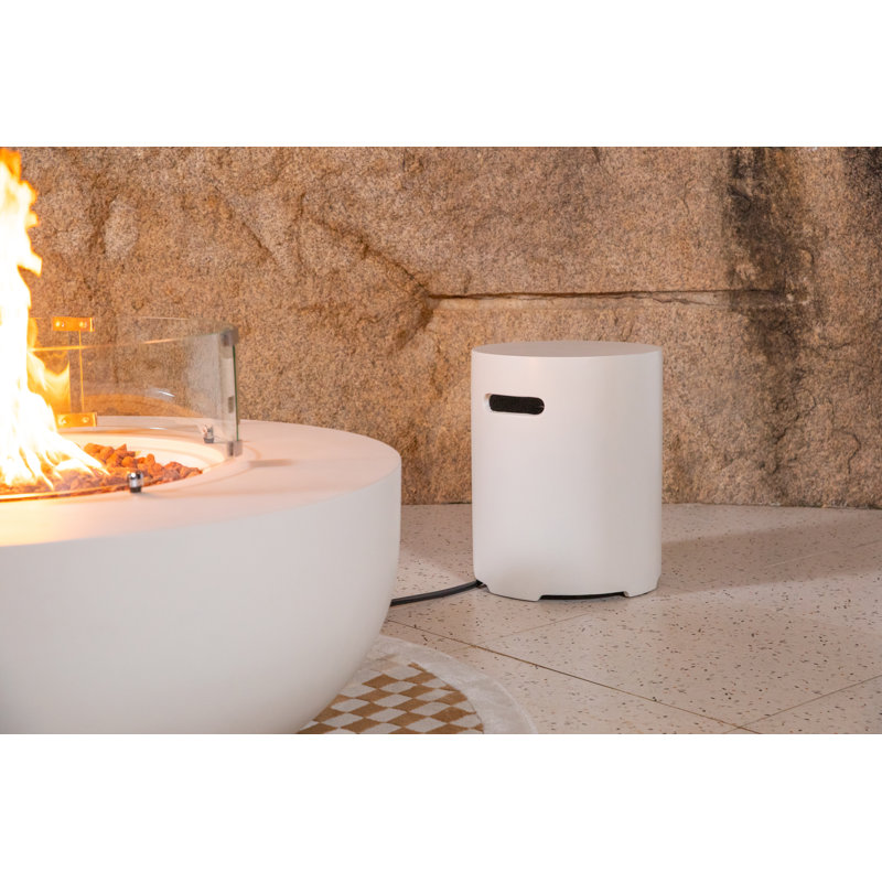 Couvercle de réservoir de propane 16 po AMS Fireplace, Blanc