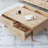 Durable Rubberwood TV And Coffee Table Set 2 - Piece Solid Wood Living Room Table Set