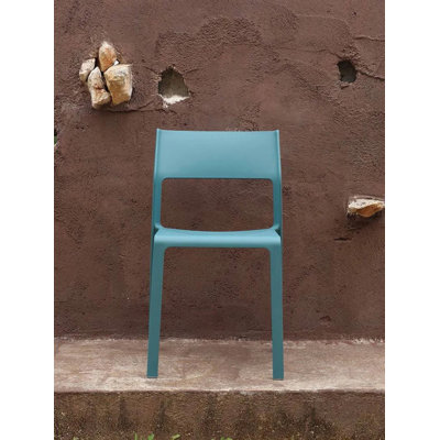 Trill Plastic Outdoor Stacking Dining Side Chair