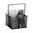 Mind Reader Utensil Holder, Silverware Organizer, Caddy, Kitchen, Metal, 7"L x 7"W x 5"H, 2-Pack