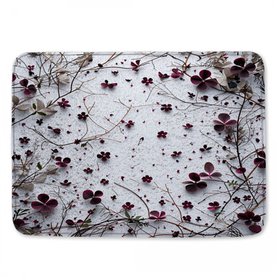 Tapis de bain floral