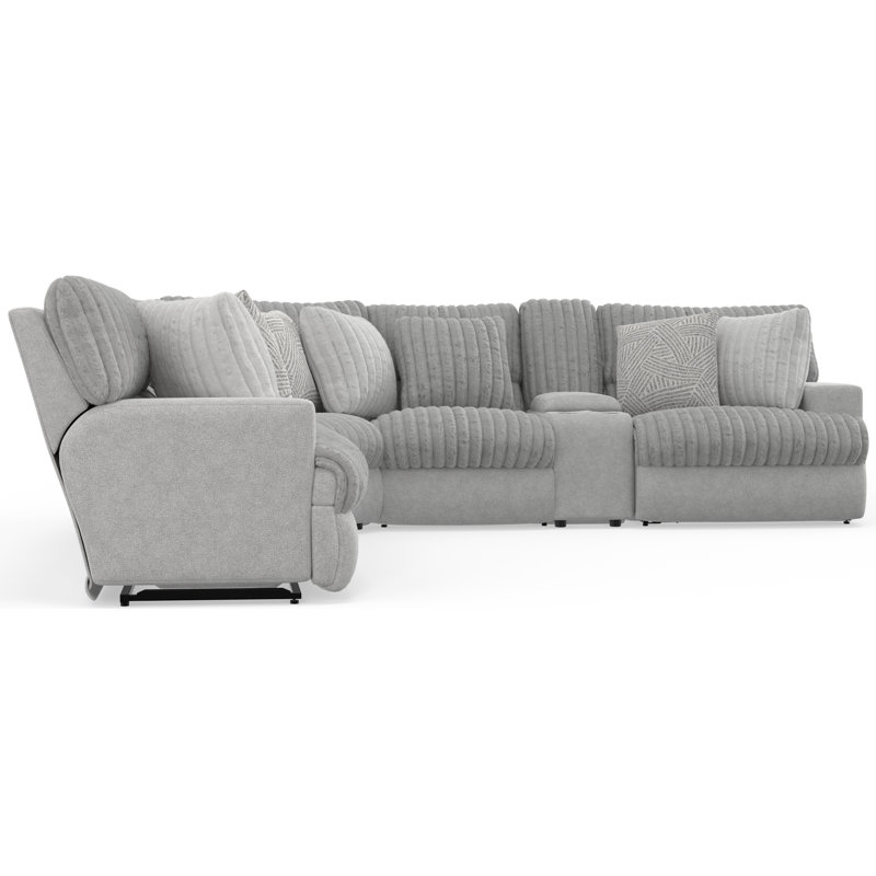 Canapé modulaire inclinable 6 pièces avec 2 sièges inclinables et console de rangement Ziera, Manuel