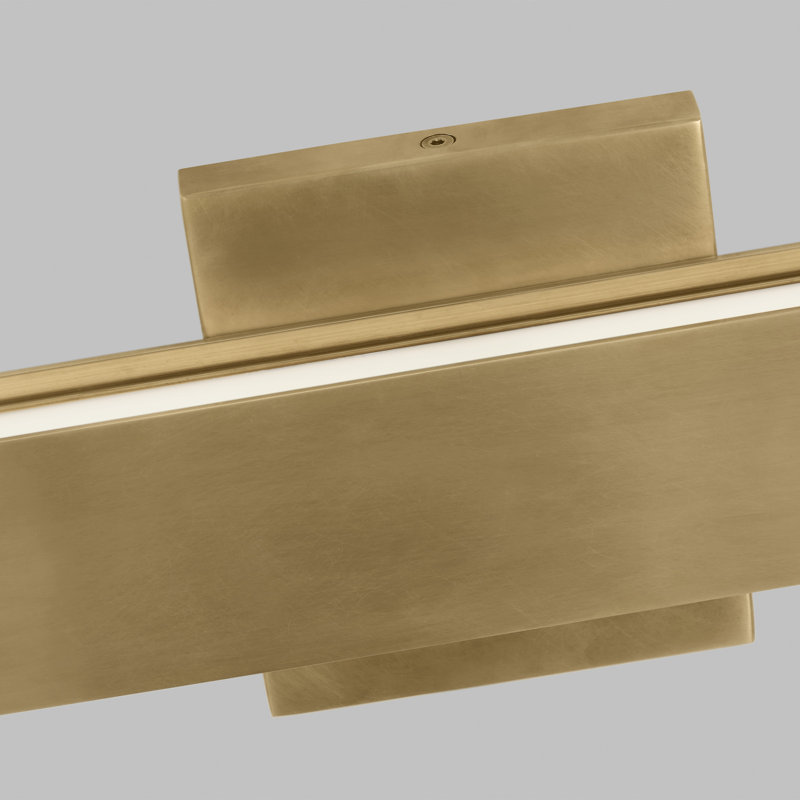 Bau 1 - Light LED Bath Bar, Natural Brass