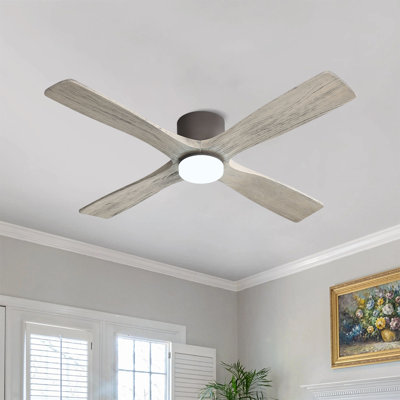 Quala Dimmable Wood Ceiling Fan with Remote Control