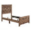Mobilier de chambre à coucher 1 pièce à panneau simple en bois rustique avec finition brun rustique et lit dans une boîte-1024775191-1024775192