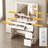 Makeup Vanity Desk 5-Drawer Dresser with Mirror and Adjustable LED Lighting