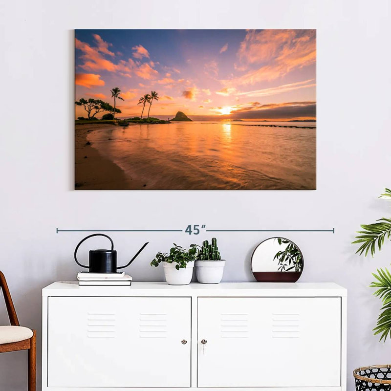 Coucher de soleil tropical Gillard Hawaii, H 26 po x l 39 po