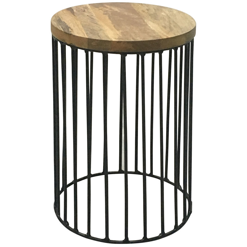 Lacey Solid Wood Pedestal End Table
