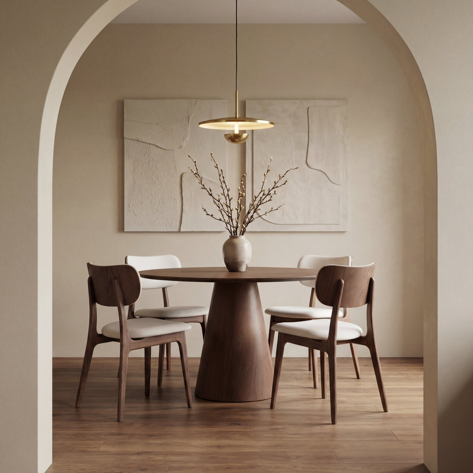 Ena 51" Oak Dining Table, Nogal