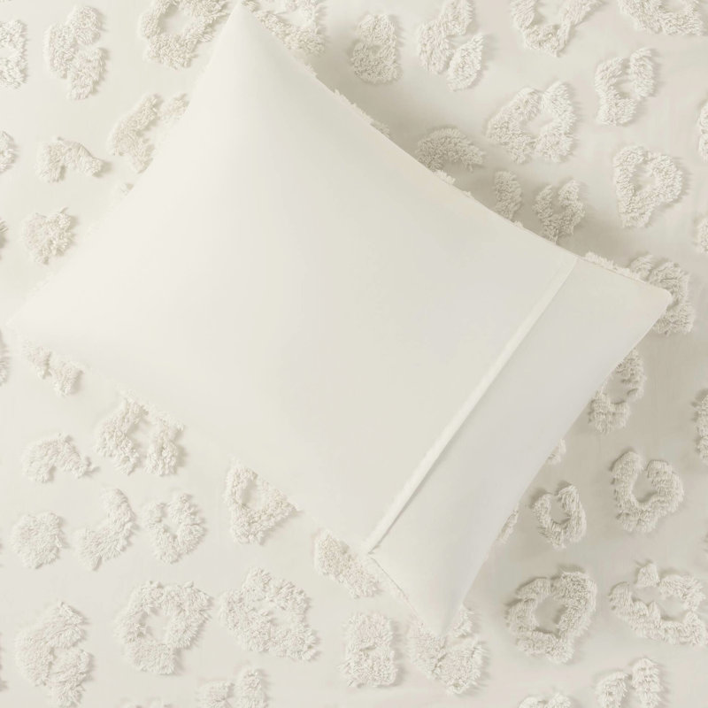 Édredon en chenille simple / simple TG - rembourré, texturé doux, envers en microfibre, literie suggérée par le fer à vapeur, tissu lavable