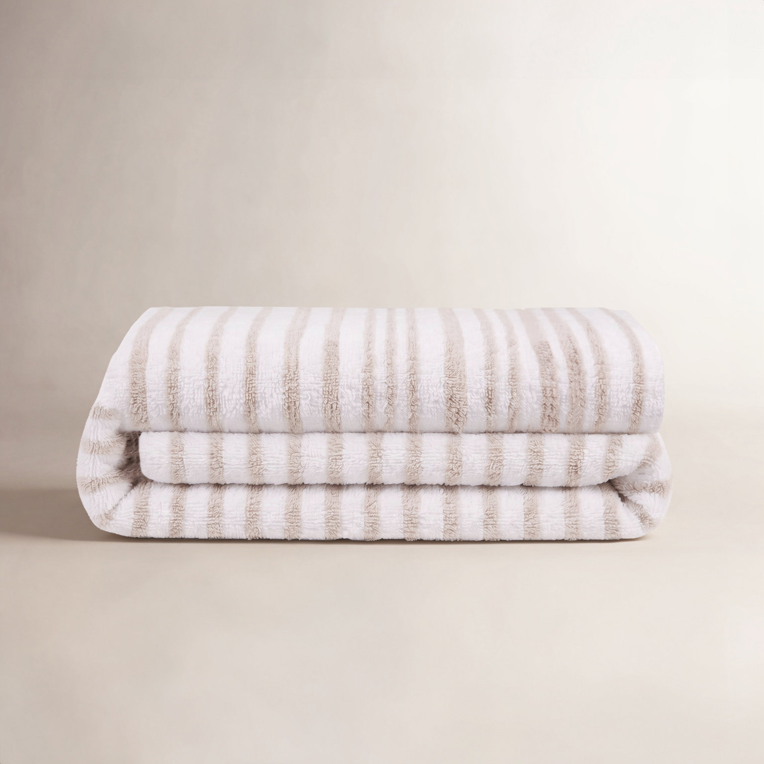 Roulston Striped Cotton Washcloth, Pink/White