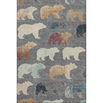 Premium Machine Washable Mayfield AMF2338 Lodge Rug