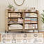 Armoire de rangement en bois à 6 tiroirs de 47,2 pouces de large avec prises de courant pour le salon, la chambre à coucher ou l'entrée-272422894
