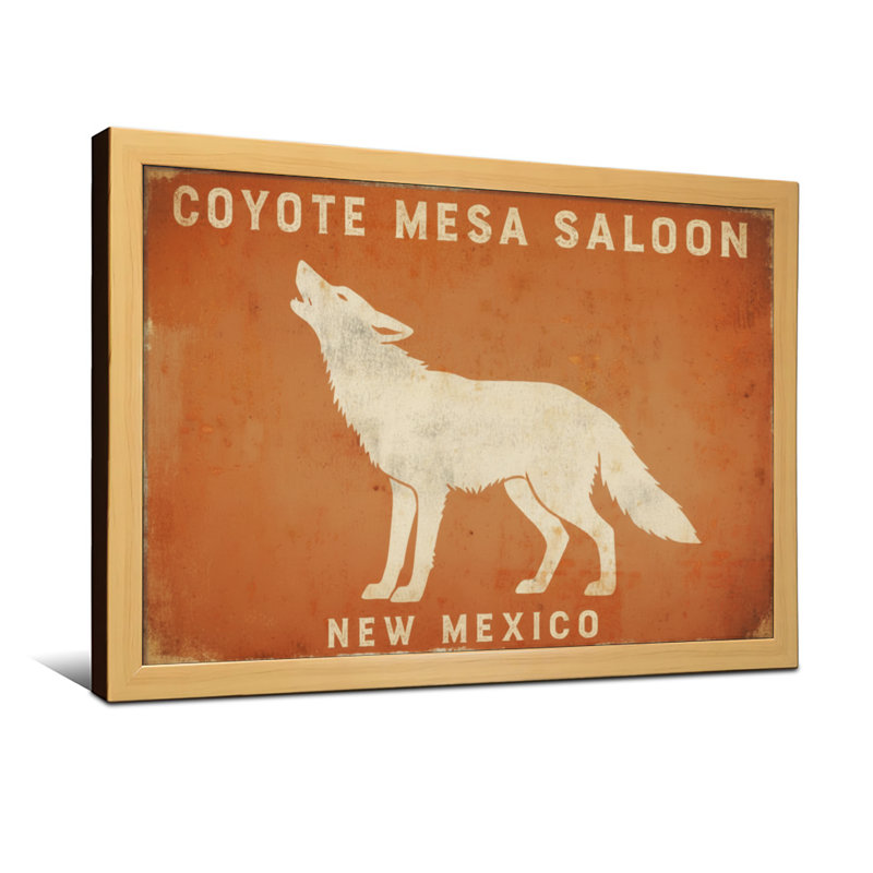 Animaux Coyote Mesa Saloon, Nouveau-Mexique, Wrapped Canvas, Ne s’applique pas, H 24 po x l 36 po