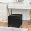  Repose-pieds carré en similicuir avec roulettes 17,7 po Clariece-855611628