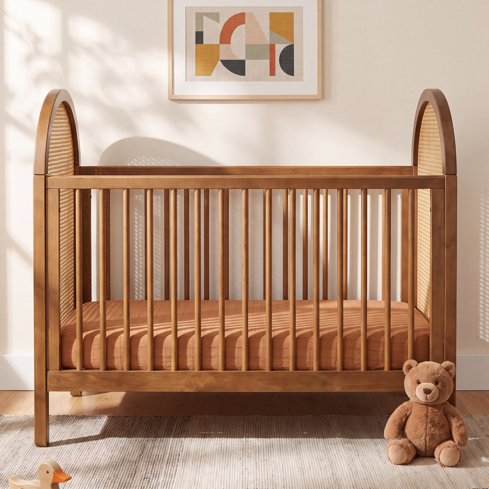 Burnt Sienna Muslin Mini Crib Sheet