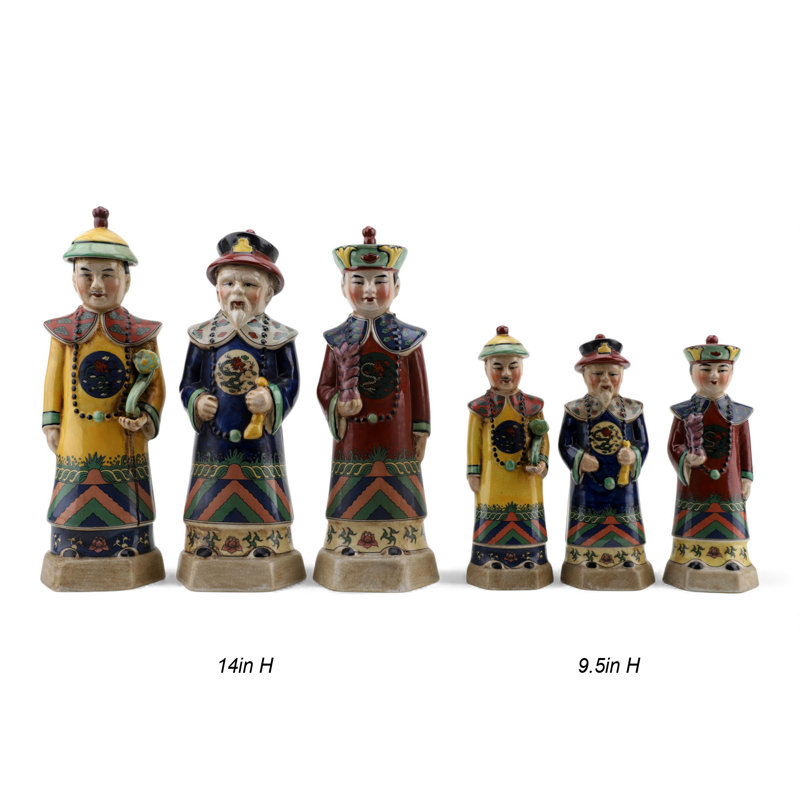 People Figurines & Sculptures, Yellow/Blue/Red