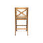 2 pièces d'extérieur, structure en bois, eau, paire de tabourets de bar 46,37 po - dossier croisé charmant, coussin d'eau, hauteur, assemblage-1997234088-1997234089