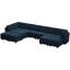 169.4” reversible modular sofa in real velvet Wylodene-1660643707