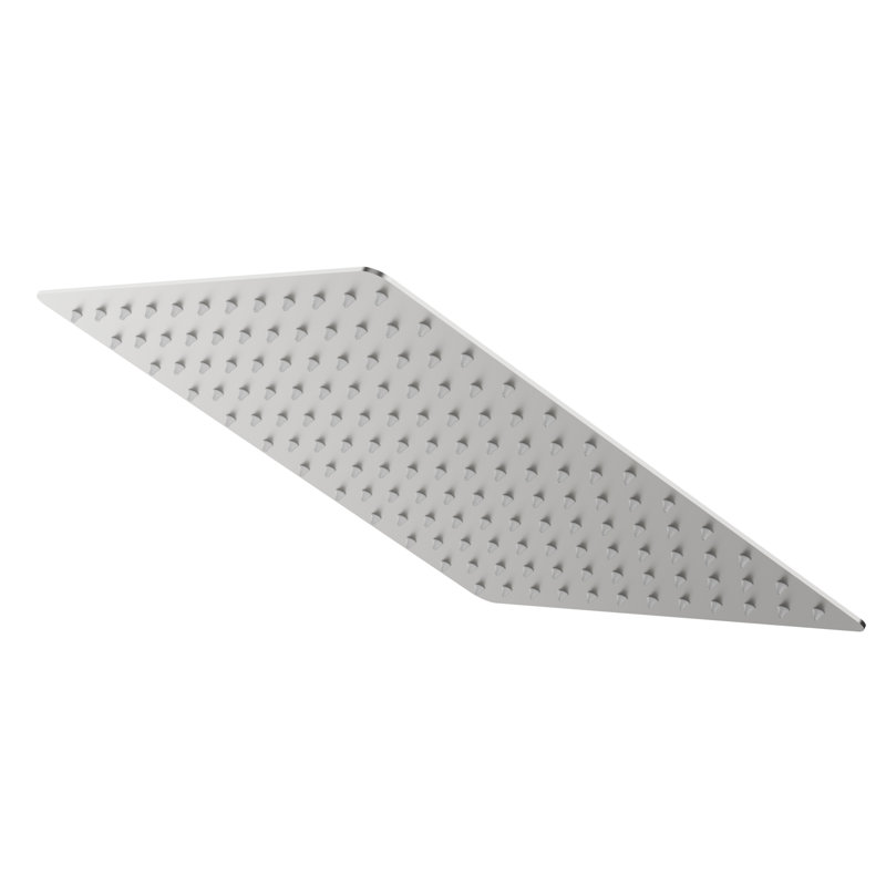 Pomme de douche carrée 12 po à jet simple 12 po, Nickel brossé