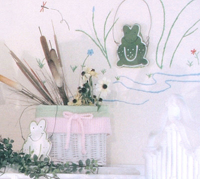 Panier en osier rose Foggie Froggy