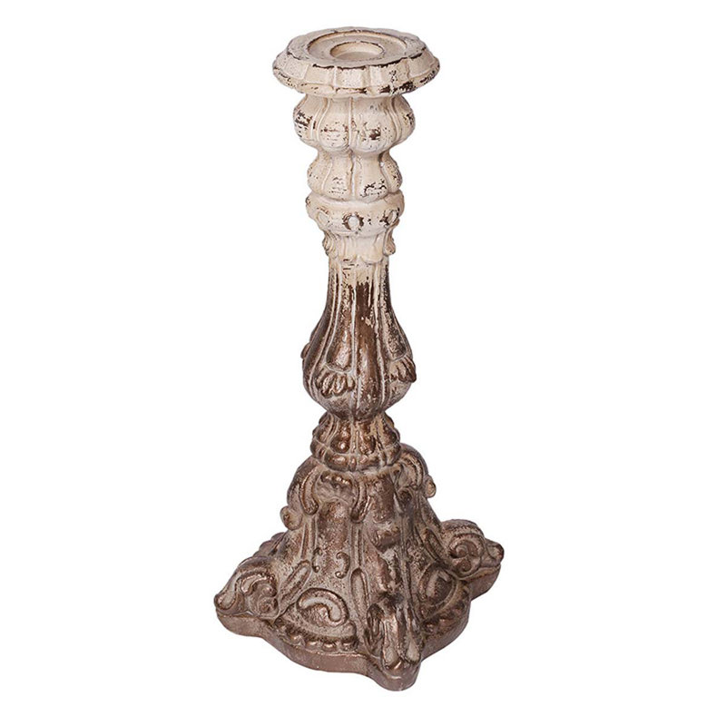 Metal Tabletop Candlestick, 21.7" H x 7.9" W x 7.9" D